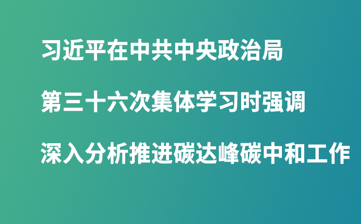 习近平：深入分析推进碳达峰碳中和工作面临的形势任务 扎扎实实把党中央决策部署落到实处